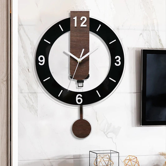 Große Retro-Schwungwanduhr Aus Holz – Stilvolles Design Für Ihr Zuhause 1