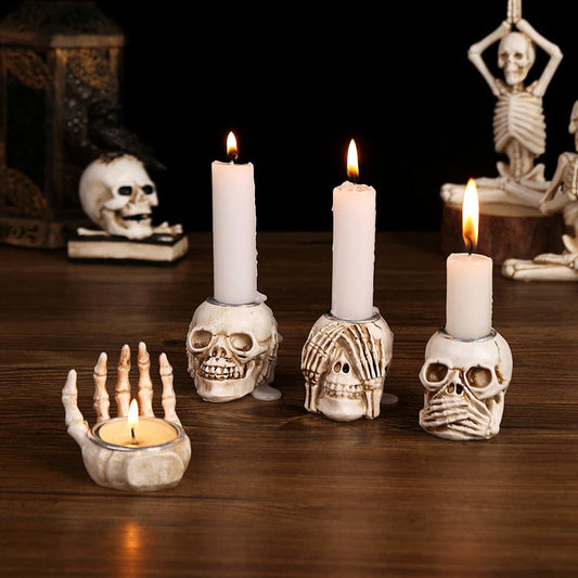 Halloween Kerzenhalter Schädel – Gruselige Deko Für Ihr Zuhause 1