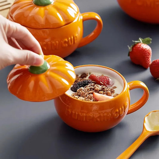 Halloween Kürbis Keramikbecher – Verspielt Für Suppen Und Getränke 1