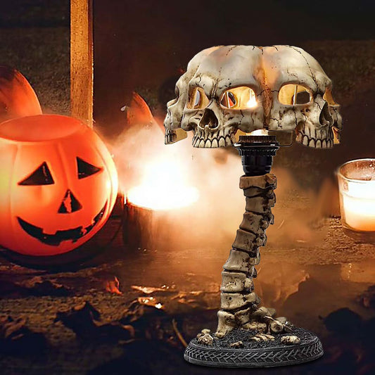 Halloween Luminöser Schädel Tischlampe – Gruselige Atmosphäre Für Ihre Feier 5