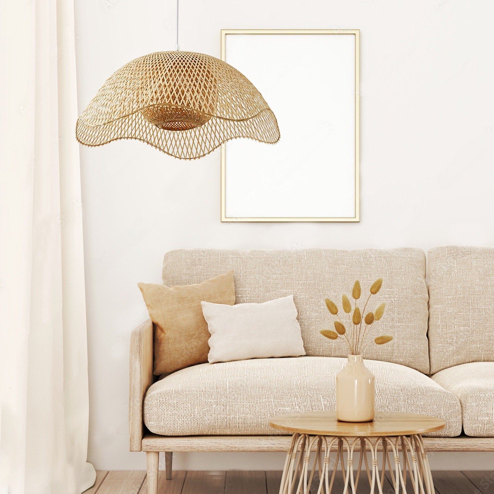 Handgefertigte Bambus Hängelampe – Natürliche Eleganz für Ihr Esszimmer 0