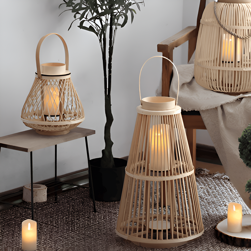 Handgefertigte Rattanlaterne – Gemütliches Licht für Ihren Garten 1