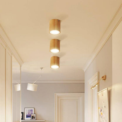 **Holzwürfelförmige LED-Spot-Deckenleuchte** – Modernes Design mit Warmem Licht 2