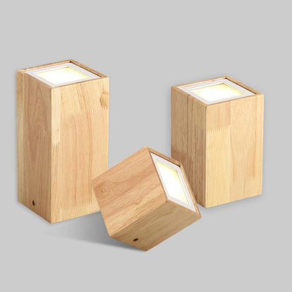 **Holzwürfelförmige LED-Spot-Deckenleuchte** – Modernes Design mit Warmem Licht 3