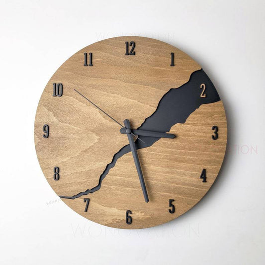 Houten Luxe Wanduhr – Elegante Holzgestaltung Für Stilvolle Räume 0