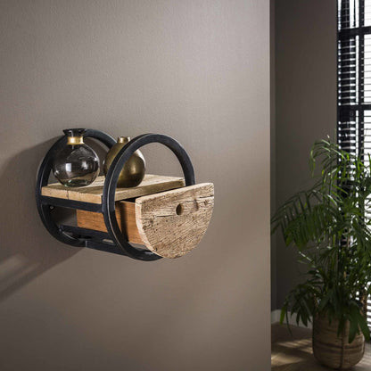 Industrielles Wandregal Liv Holz Metall – Verleihen Sie Ihrem Raum Industriecharme 1