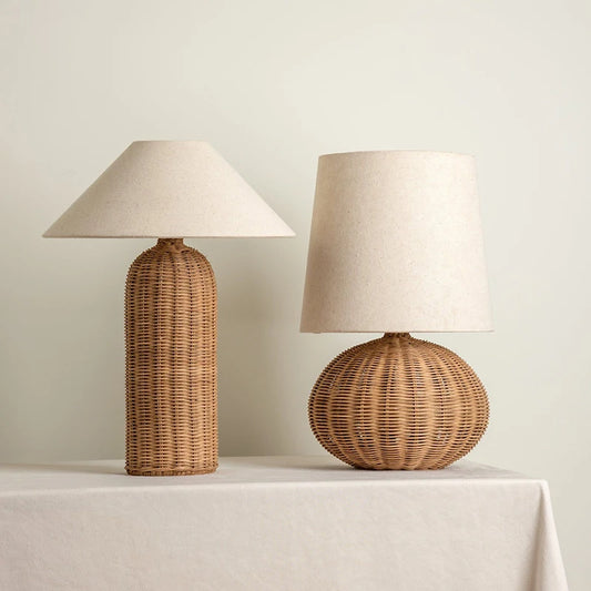 Japanische Rattan-Stehlampe – Elegante LED-Beleuchtung für Gemütliche Räume 0