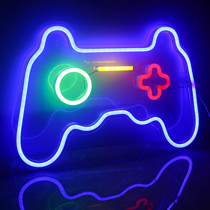 Joystick Neon Wandleuchte – Lebendige Farben Für Gamer 0