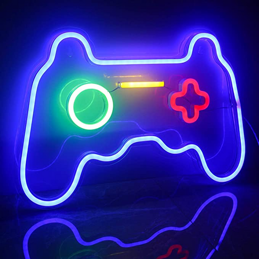Joystick Neon Wandleuchte – Lebendige Farben Für Gamer 0