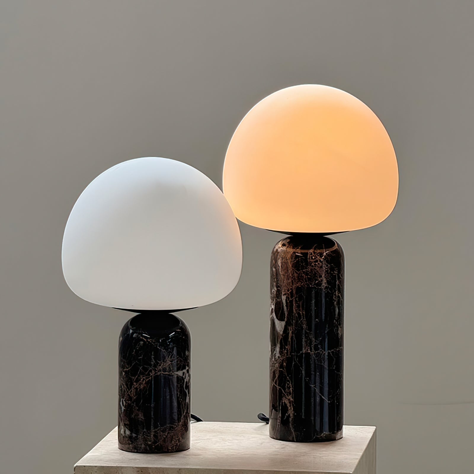 Kizu Tischlampe – Elegante Marmor- und Glasleuchte 3