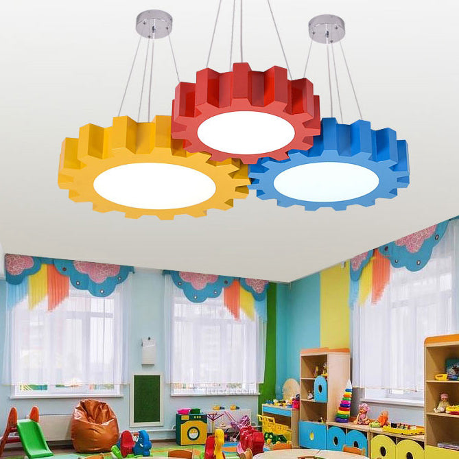 Kreative Gear Pendelleuchte Bunte LED-Hängelampe – Fröhliches Licht Für Kinderzimmer 6