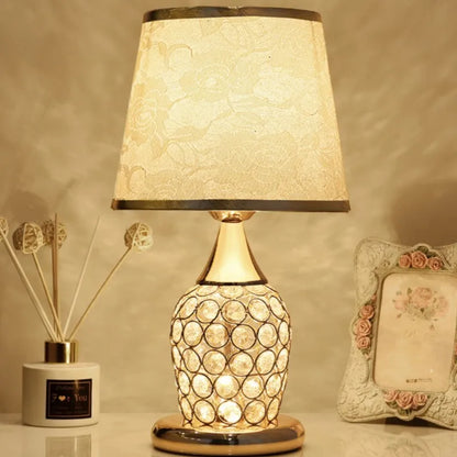 Kristalltischlampe Im Europäischen Stil – Stilvolle Beleuchtung Für Gemütliche Abende 0