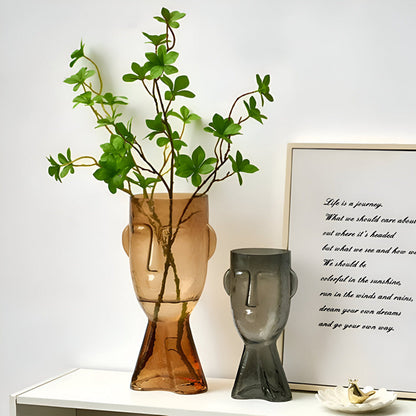 Künstlerische Glas-Vase Kopf-Form – Einzigartiger Blickfang für Ihr Zuhause 3