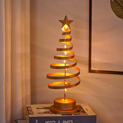 Künstliche Weihnachtslichter Baum – Elegante Spiralsternlampe mit Warmem Licht 6