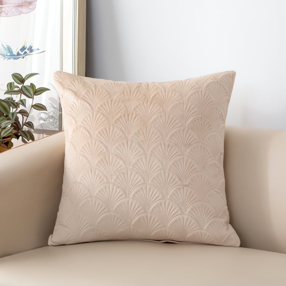 Küsten-Samt-Kissenbezug Mit Muschelstruktur – Entspannte Meeresatmosphäre Für Ihr Zuhause 2