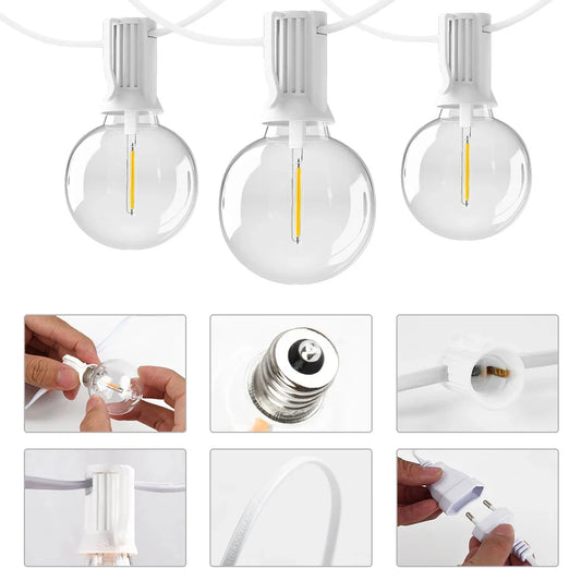 **LED-Schnur Licht 30m** – Warmes Licht für Romantische Atmosphäre 4