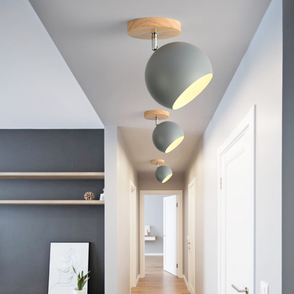 **LED-WANDLEUCHTE AUS HOLZ** – Stilvolle Beleuchtung mit Verstellbarer Kugel 2