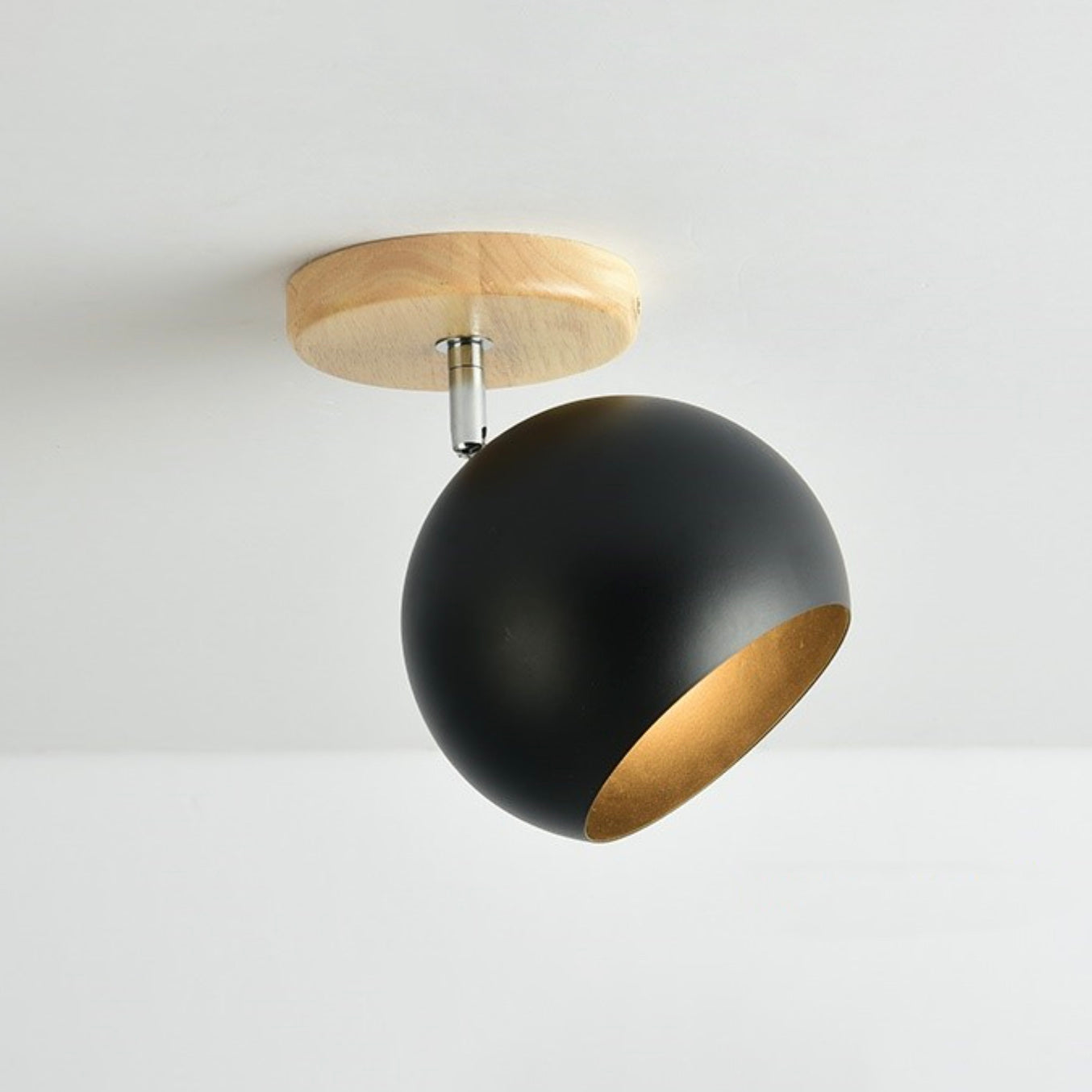 **LED-WANDLEUCHTE AUS HOLZ** – Stilvolle Beleuchtung mit Verstellbarer Kugel 6