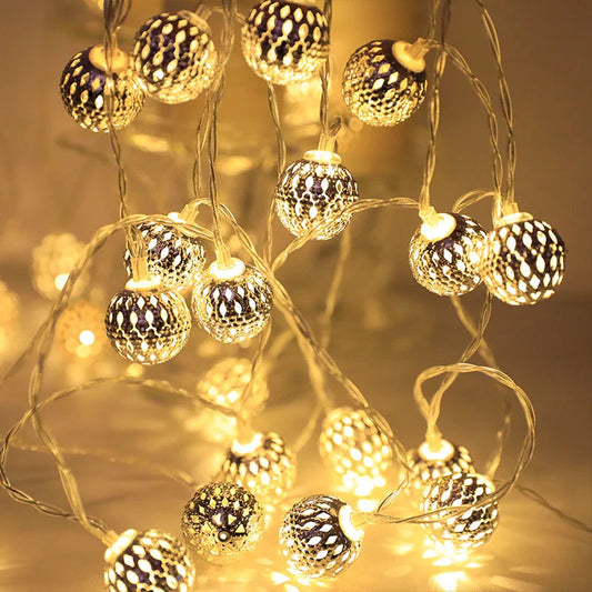 **LED-Weihnachtslichter Mit Marokkanischer Kugel** – Exotische Eleganz Für Ihre Festtagsdekoration 5