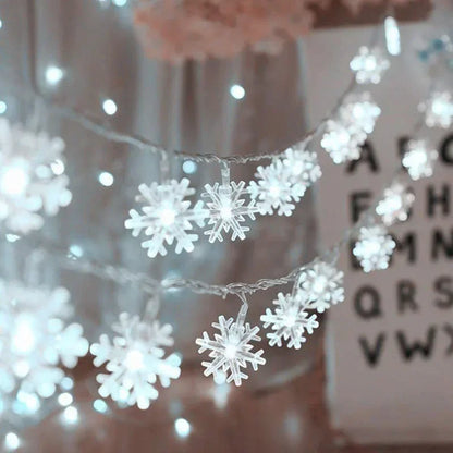 LED Lichterkette Schneeflocken – Festliche Beleuchtung für Drinnen und Draußen 3