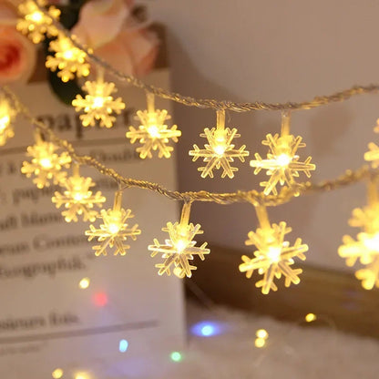 LED Lichterkette Schneeflocken – Festliche Beleuchtung für Drinnen und Draußen 4