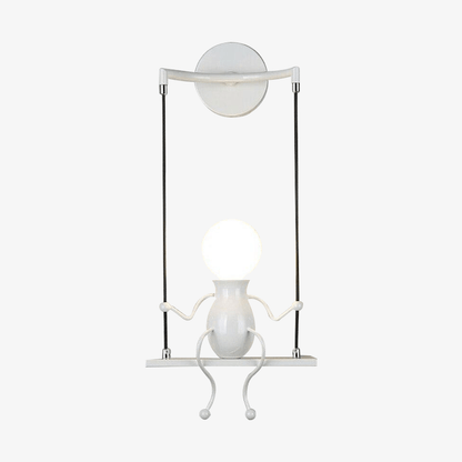 LED Wandleuchte Mann Auf Schaukel – Kreatives Licht Für Inspirierende Räume 0