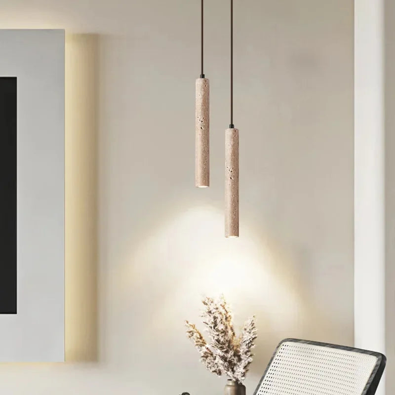LED Zylindrische Pendelleuchte – Elegante Steinoptik für Stilvolle Räume 1
