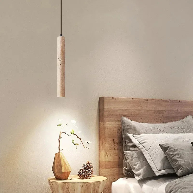 LED Zylindrische Pendelleuchte – Elegante Steinoptik für Stilvolle Räume 2
