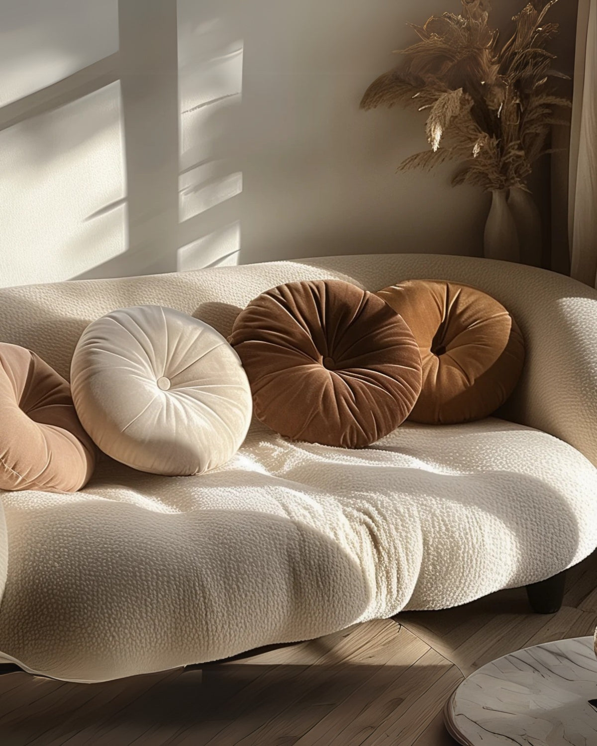 Le Rondelle – Luxuriöses Rundes Samtkissen Für Eleganz - Vielseitiges Design Für Stil Und Komfort 2