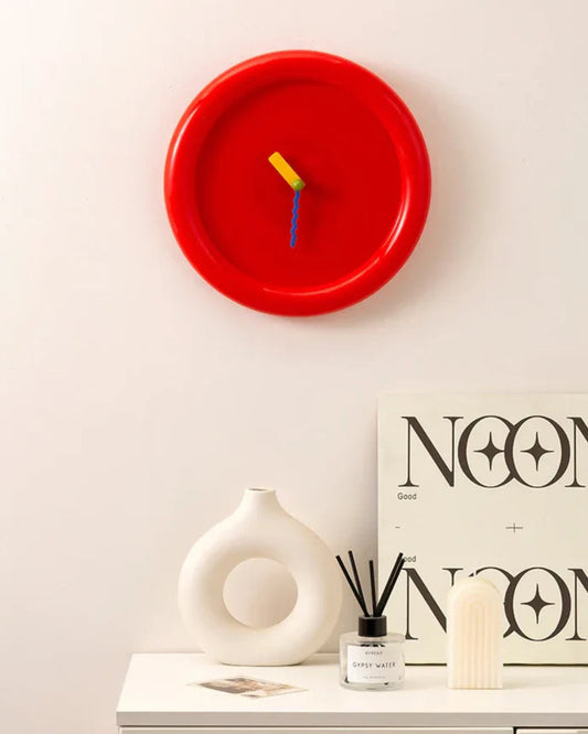 Le Temps Joyeux Wanduhr Modern – Farbige Kreativität für Ihr Zuhause 0