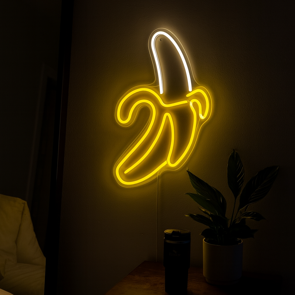 Lightish Banana Neon-Wandleuchte – Farbenfrohe Stimmung für Jeden Raum 1