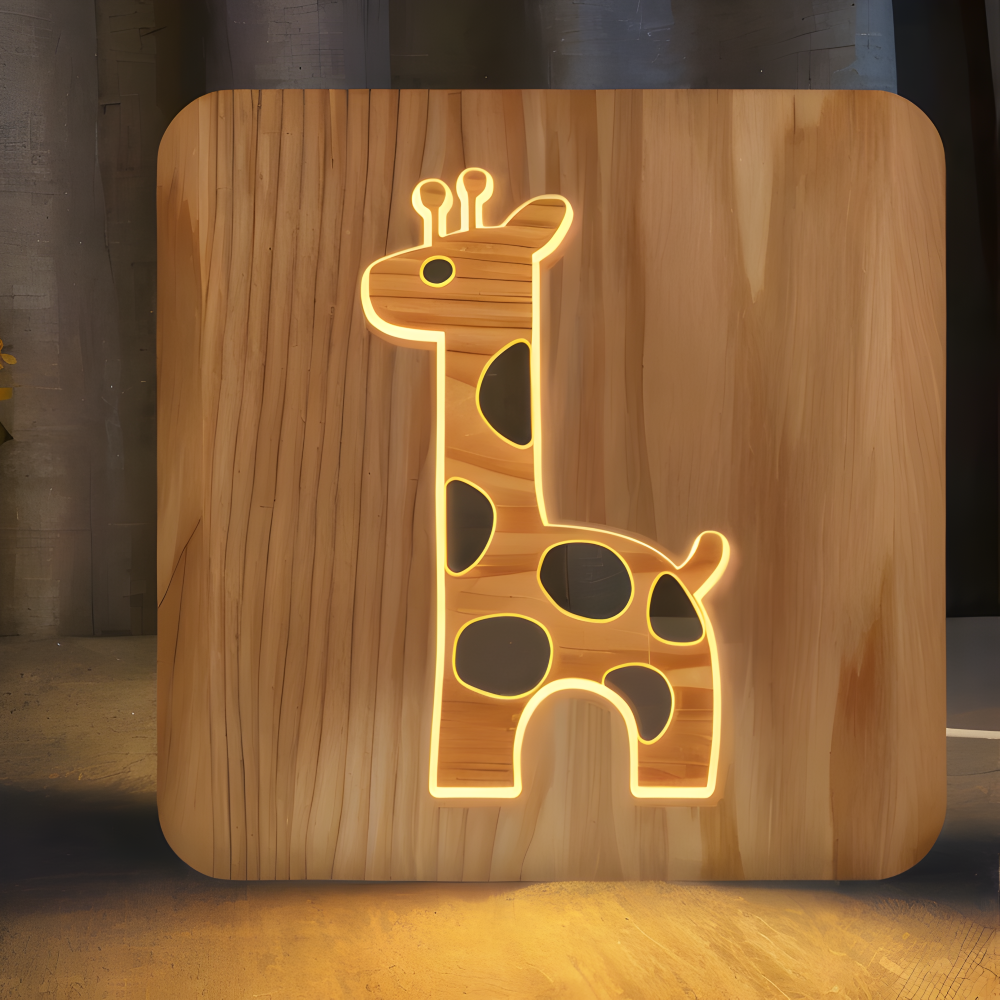 LumaCarve Giraffe LED Nachttischlampe – Beruhigendes Licht Für Fantasievolle Nächte 3