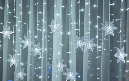 LumaSnow 4M LED-Schneeflocken-Vorhangbeleuchtung – Winterliche Atmosphäre Für Ihr Zuhause 9