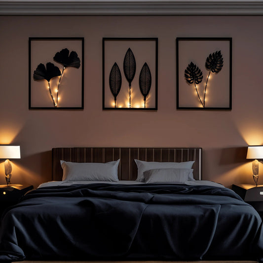 Lumenblattrahmen Set – Stilvolle Wanddeko für Gemütliche Atmosphäre 0