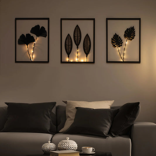 Lumenblattrahmen Set – Stilvolle Wanddeko für Gemütliche Atmosphäre 1