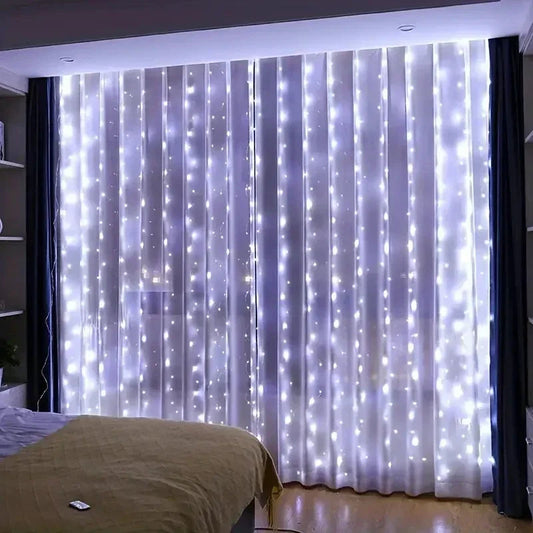 LumiCurtain USB-LED-Vorhangleuchte – Festliche Lichtakzente Für Jeden Anlass 0