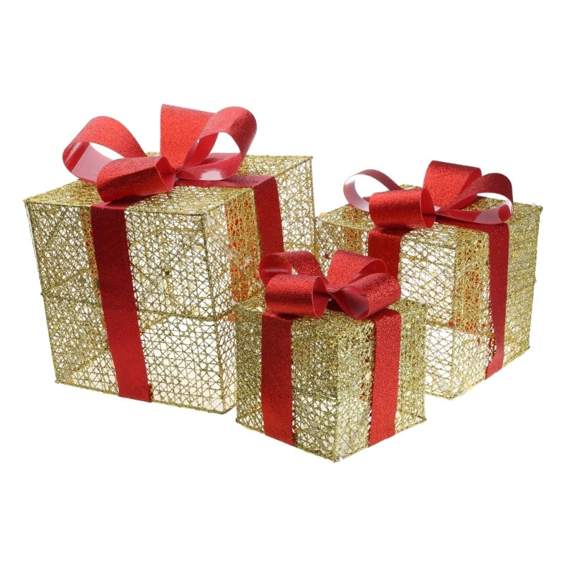 LumiGift 3-Teiliges Geschenkbox-Set – Funkelnde Eleganz für Ihre Feiertage 3