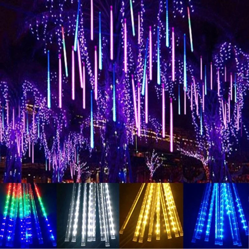 LumiRegen 50 cm LED-Sternschnuppen-Regen – Bezaubernde Lichtshow für Festliche Momente 3