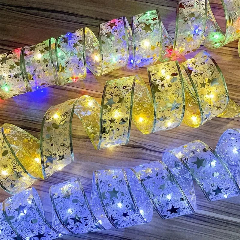 LumiRibbon Gold Weihnachtsband-Lichterkette – Festliche Eleganz für Ihr Zuhause 5