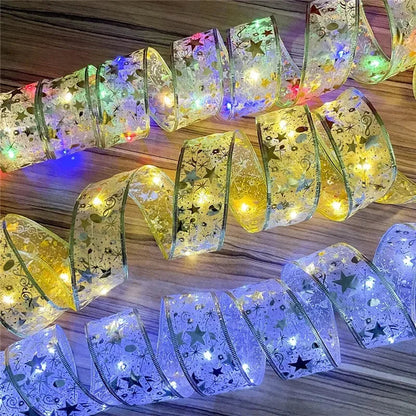 LumiRibbon Gold Weihnachtsband-Lichterkette – Festliche Eleganz für Ihr Zuhause 5