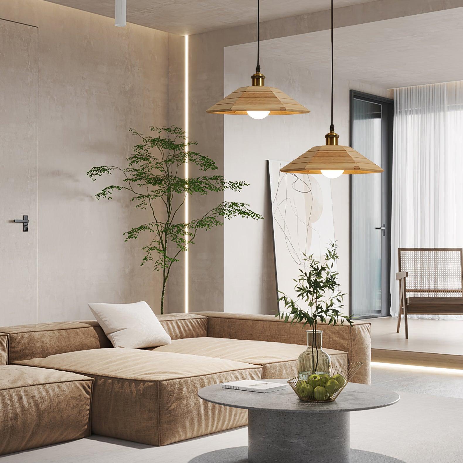 Lunara Hängelampe Holz – Stilvolle Beleuchtung für Esszimmer 5