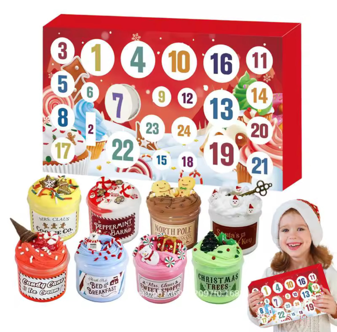 Lustiger Weihnachts Schleim Adventskalender – Kreativer Spielspaß für Kinder 3