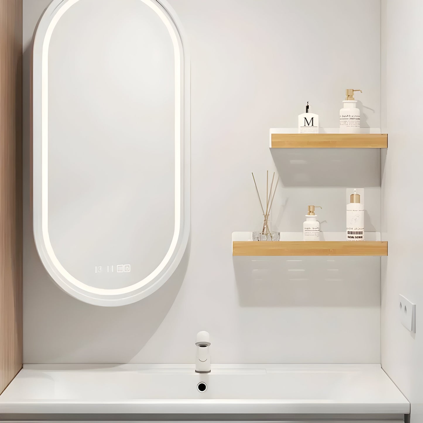 LuxeWood Badezimmerregal aus Massivholz – Elegantes Design für Stil und Ordnung 3