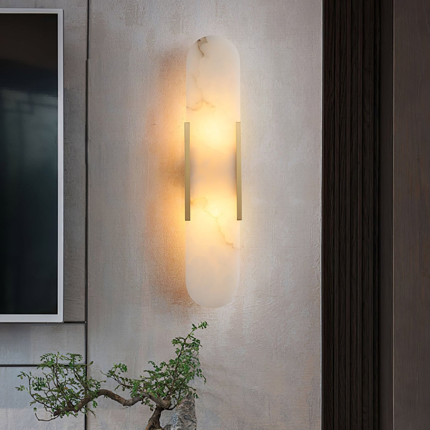 Melange Elongierte Alabaster Wandleuchte – Edle Lichtakzente Für Ihr Zuhause 3