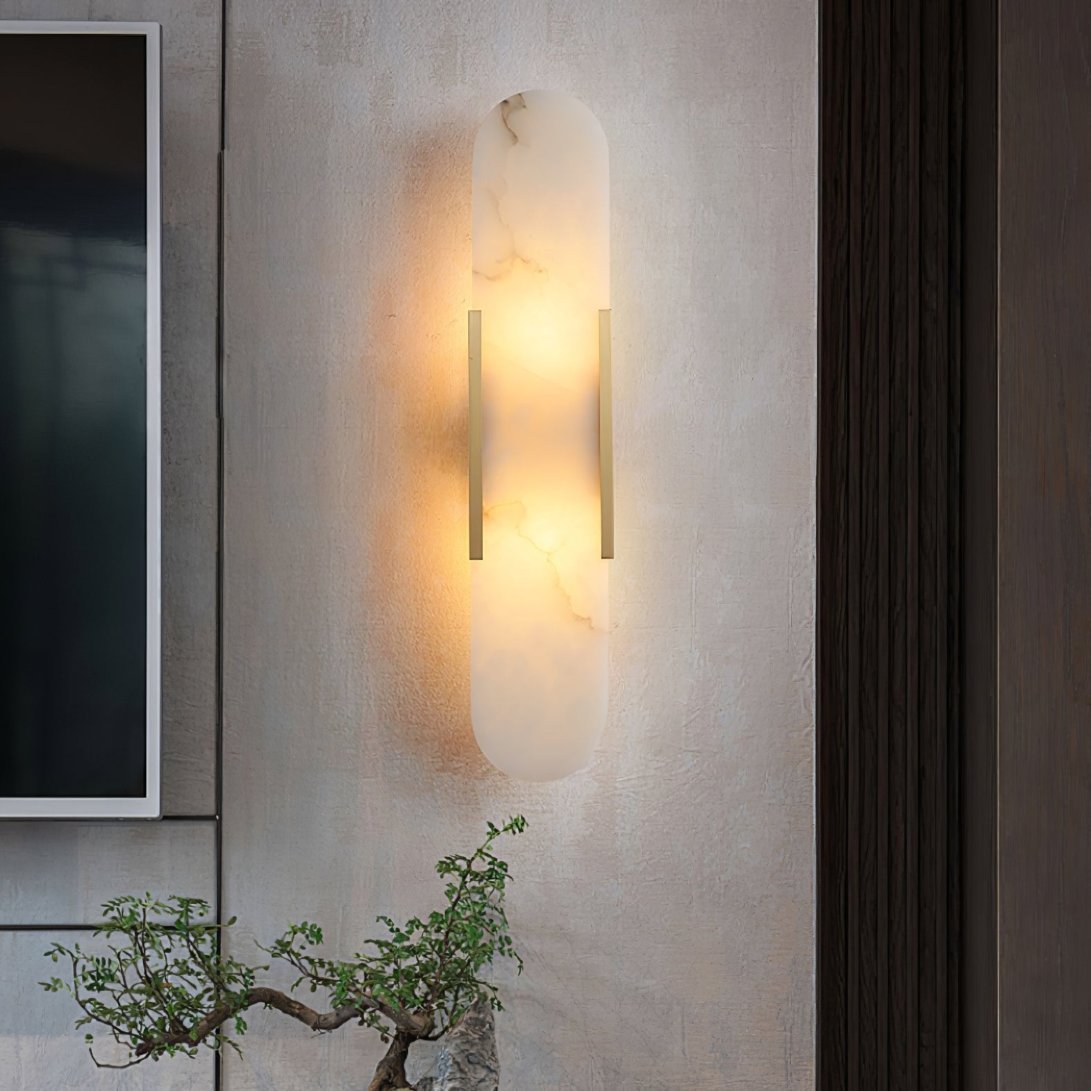 Melange Elongierte Alabaster Wandleuchte – Edle Lichtakzente Für Ihr Zuhause 3