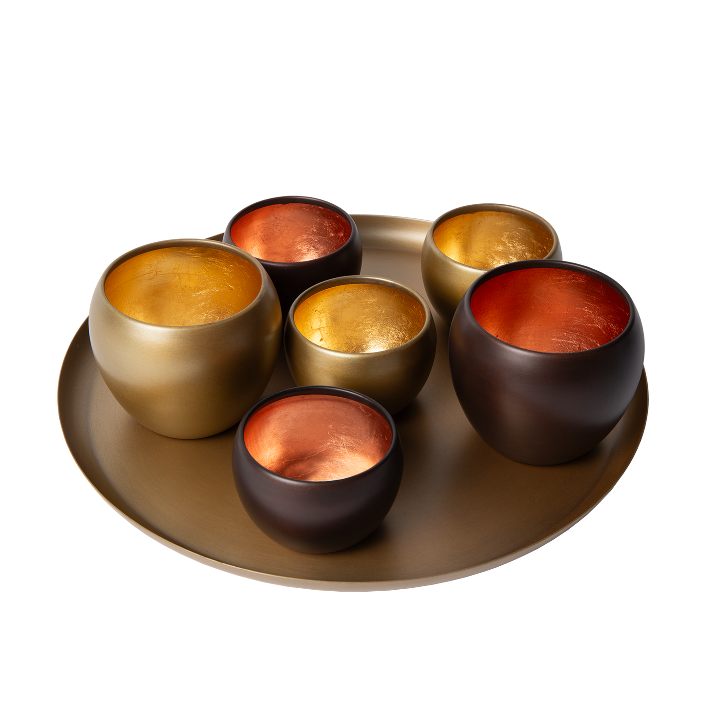 Metallschale Eleo mit Teelichthaltern Axel – Elegantes Lichtspiel für Ihr Zuhause 2