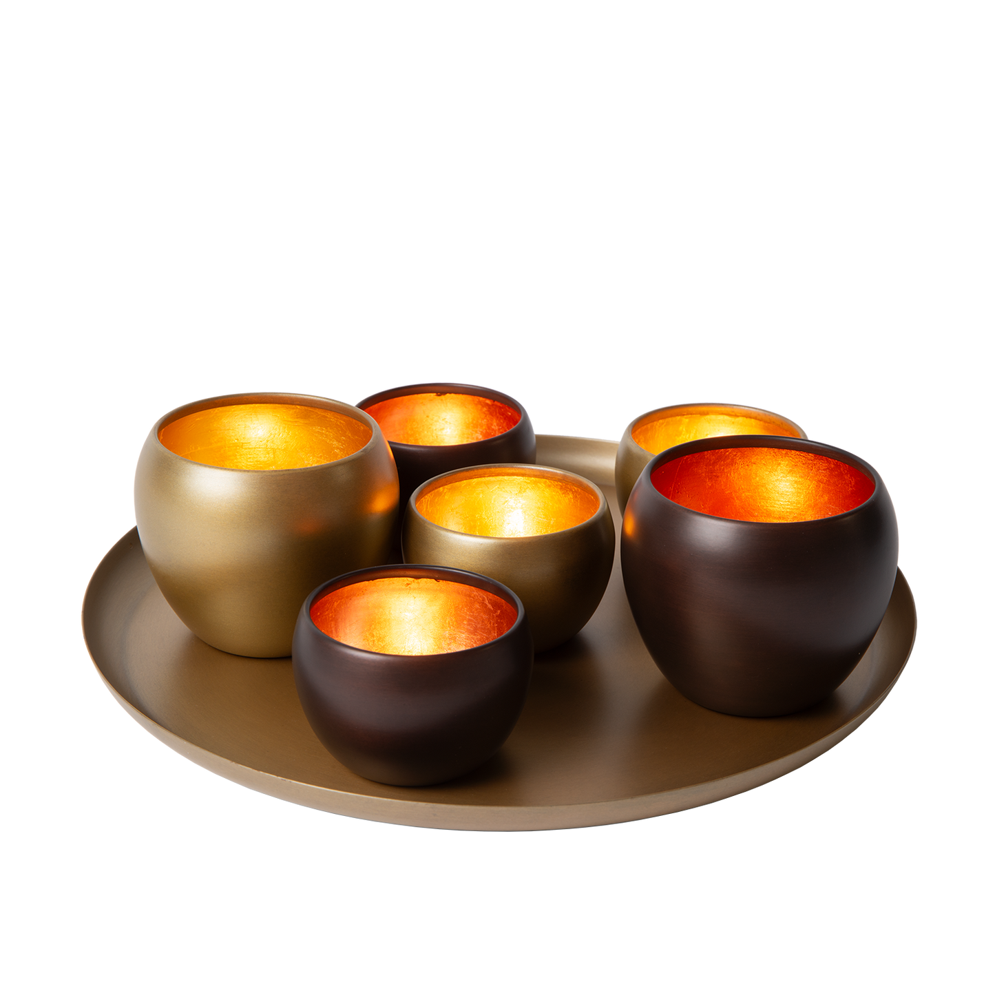Metallschale Eleo mit Teelichthaltern Axel – Elegantes Lichtspiel für Ihr Zuhause 3