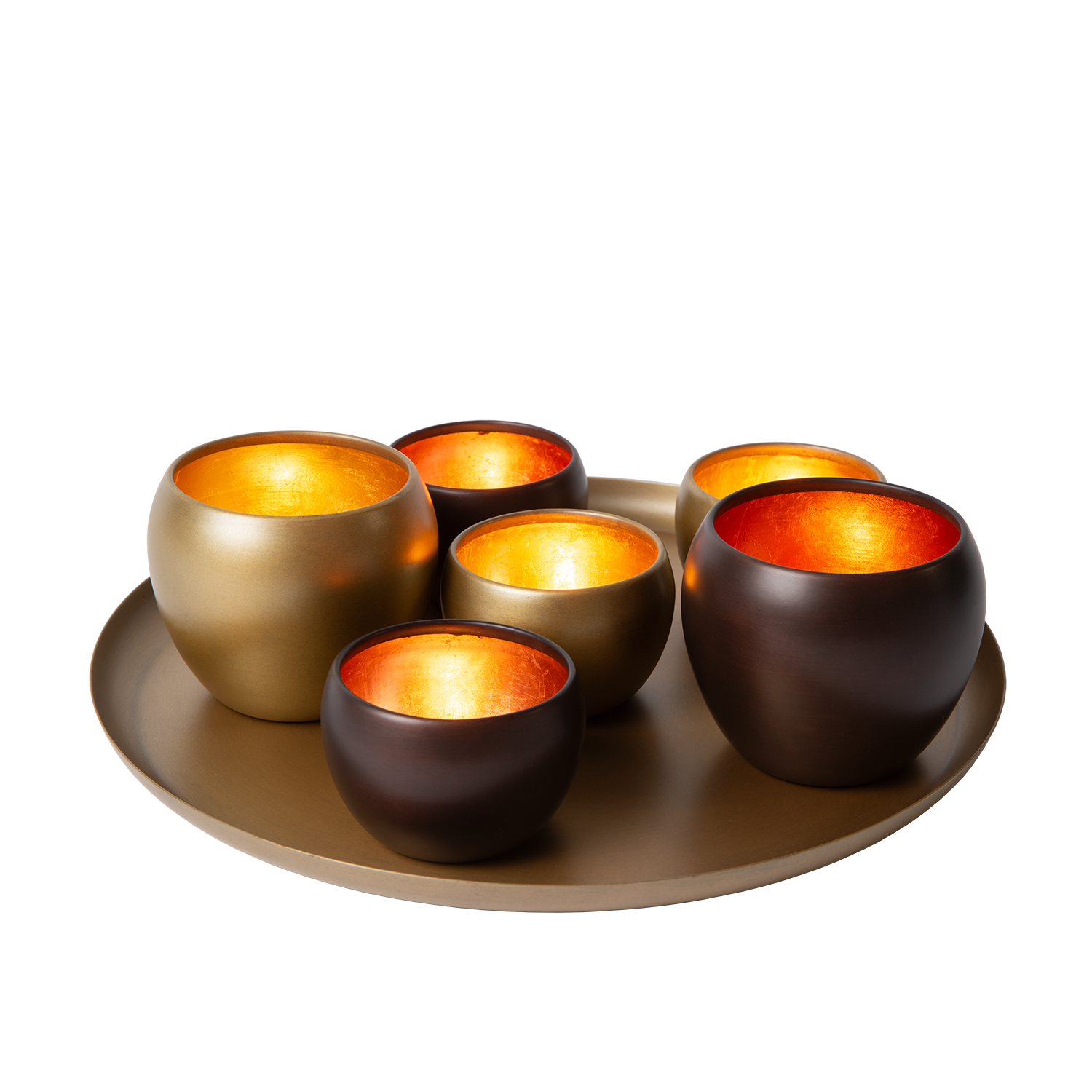 Metallschale Eleo mit Teelichthaltern Axel – Elegantes Lichtspiel für Ihr Zuhause 3