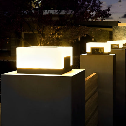 Minimalistische Quadratische Wasserdichte LED Schwarz – Elegante Solarlichter Für Ihren Außenbereich 3