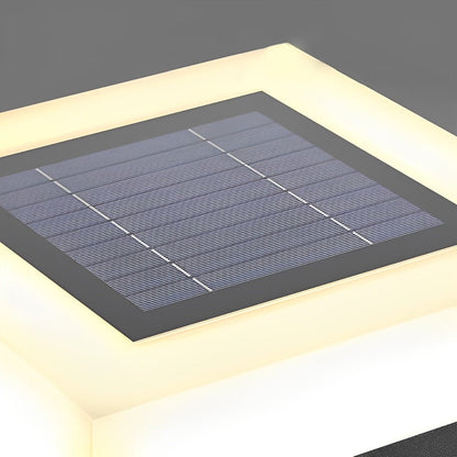 Minimalistische Quadratische Wasserdichte LED Schwarz – Elegante Solarlichter Für Ihren Außenbereich 6
